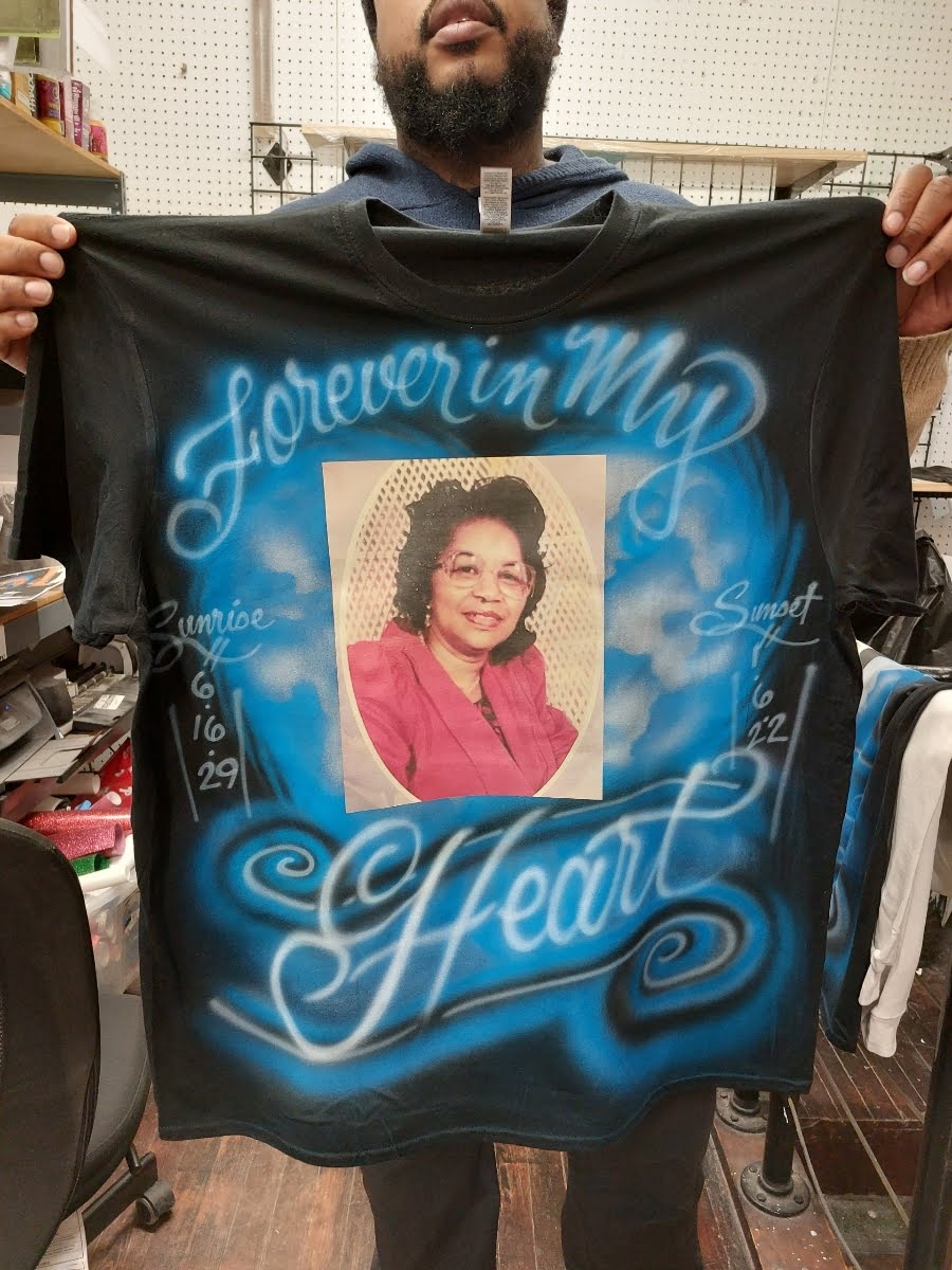 in loving memory airbrushed shirts